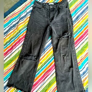 Black Zara wide leg jeans